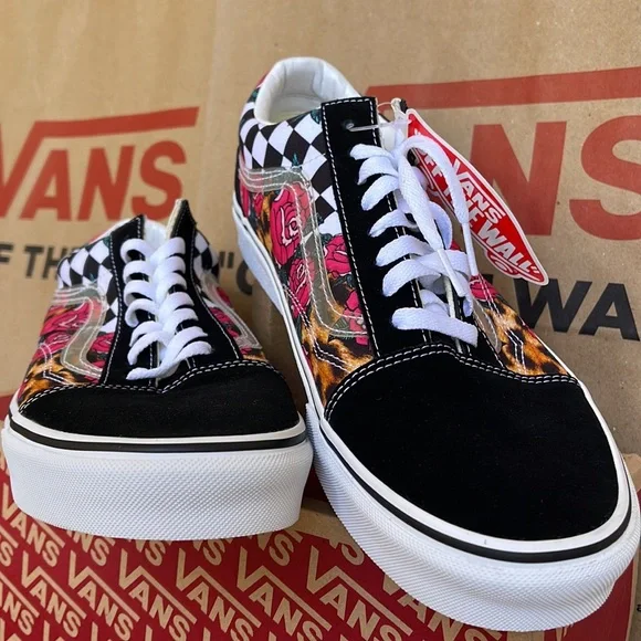 Vans Old Skool Rose Animal check True White/Multi Men’s sneakers - Picture 8 of 16